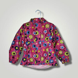 London Fog hooded floral full zip jacke 4t